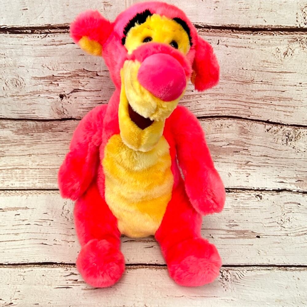 DISNEY STORE Pink Tigger Plush Winnie the Pooh Stuffed Animal 15"